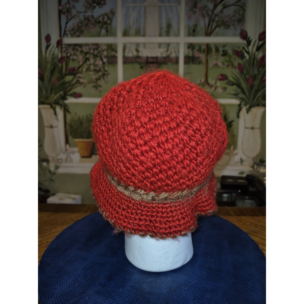 VINTAGE Hand Made Knitted Beanie/Stocking Women's Winter Cap/Hat OAFM #752g - Picture 5 of 12